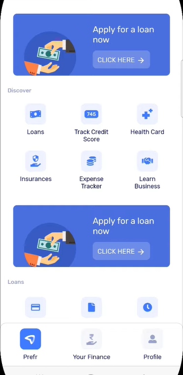 To get loan click on apply here 